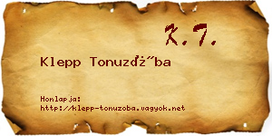 Klepp Tonuzóba névjegykártya